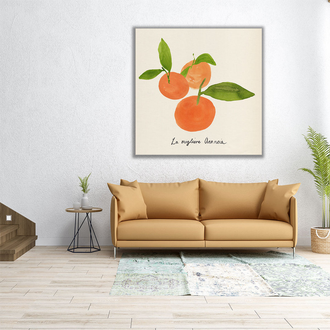 30x30 Canvas Print citrus slice detail