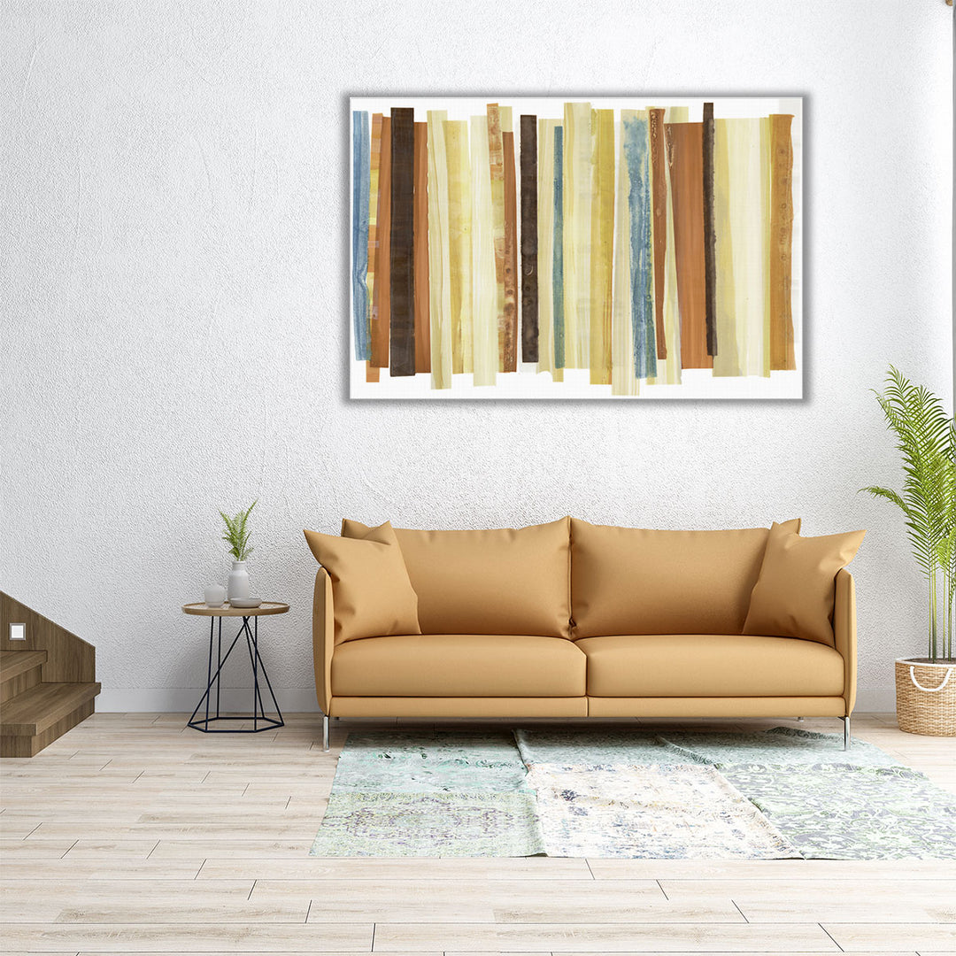 Landscape canvas with neutral line design