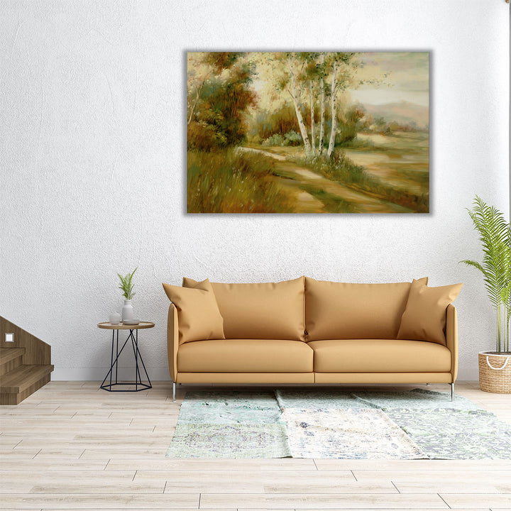 36x24 green tree landscape wall art