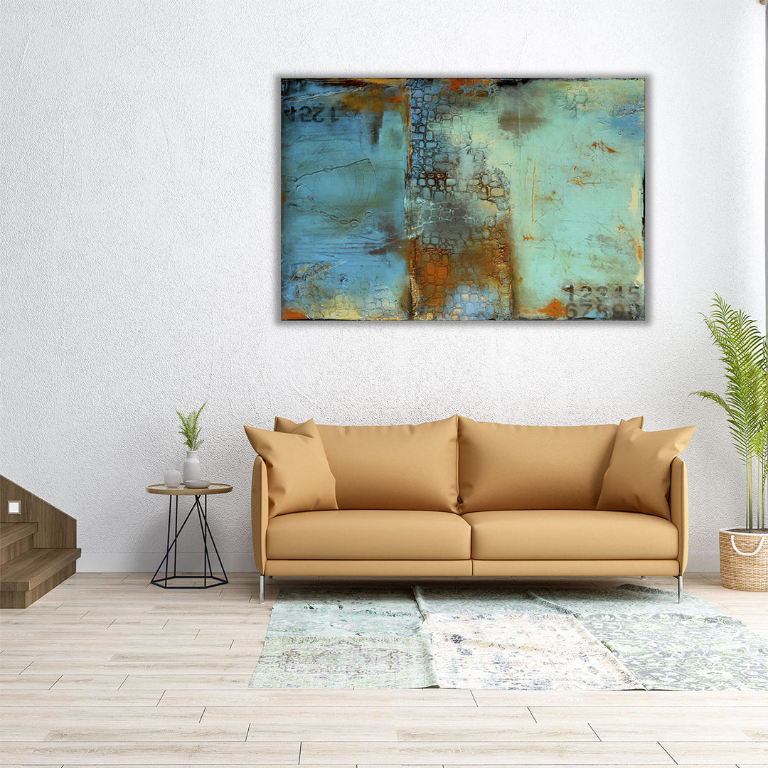 36x24 canvas textured bedroom focal art