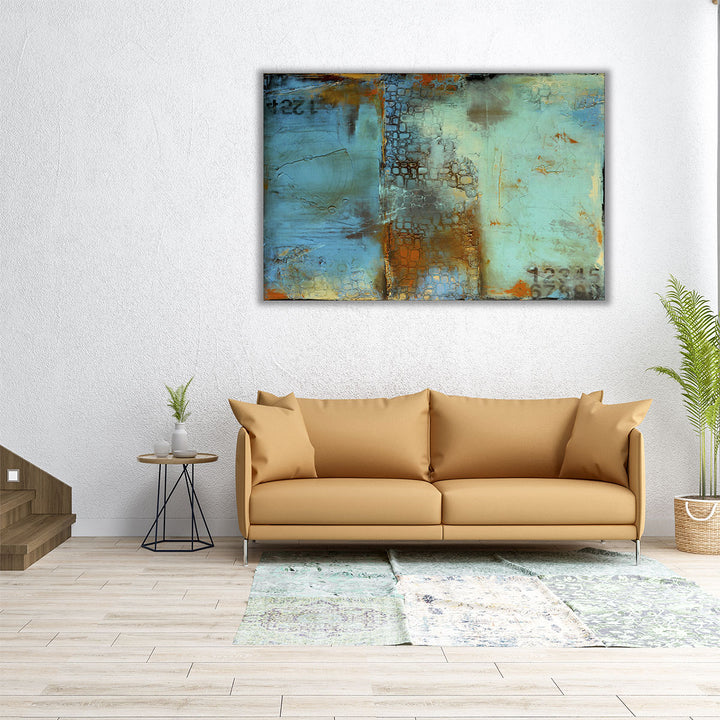 36x24 canvas textured bedroom focal art