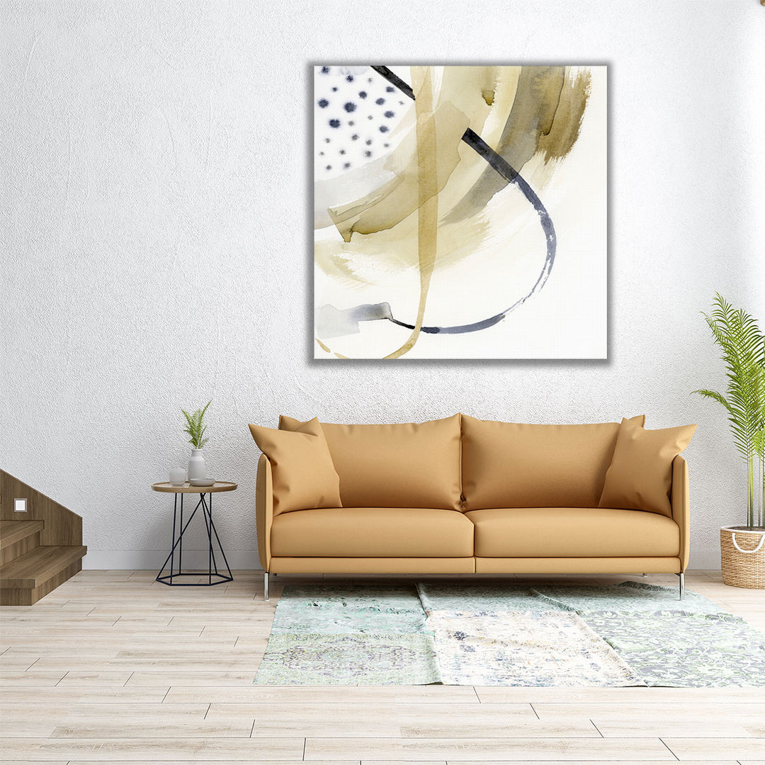 30×30 wrapped canvas neutral abstract detail