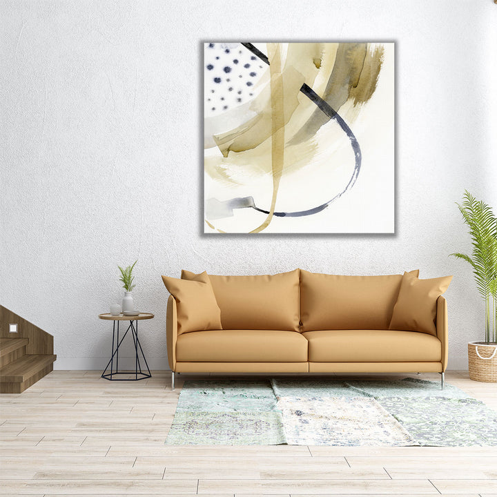 30×30 wrapped canvas neutral abstract detail