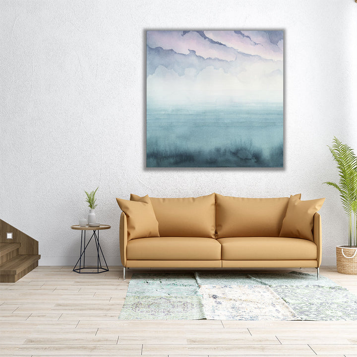 40x40 Wall Art – large square canvas in soft earthy hues