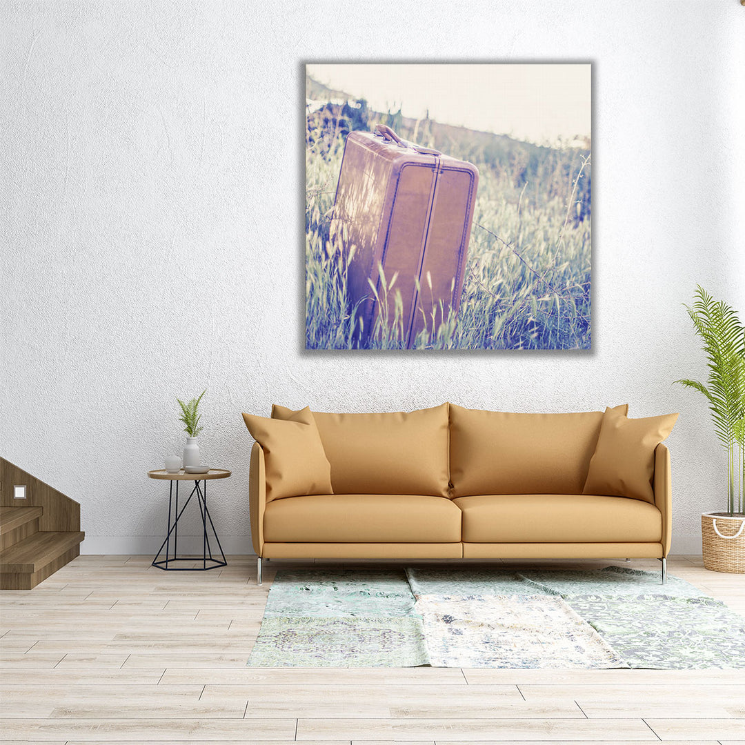 12×12 inch wrapped canvas botanical road scene