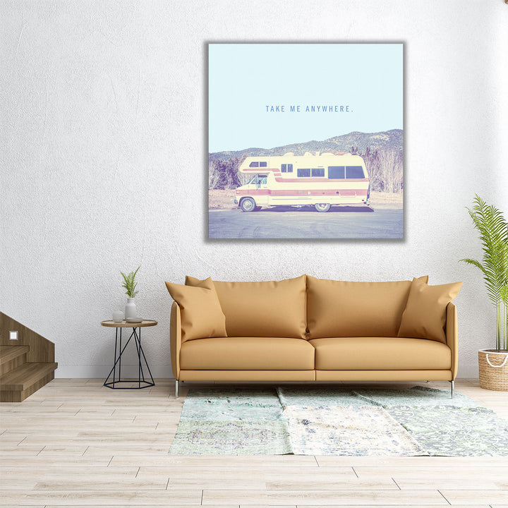 12×12 inch canvas print featuring road trip vibes