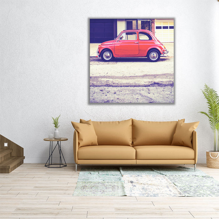 12×12 inch wrapped canvas of red car