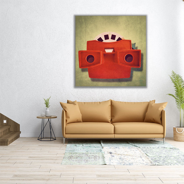 12×12 inch wrapped canvas with retro flair