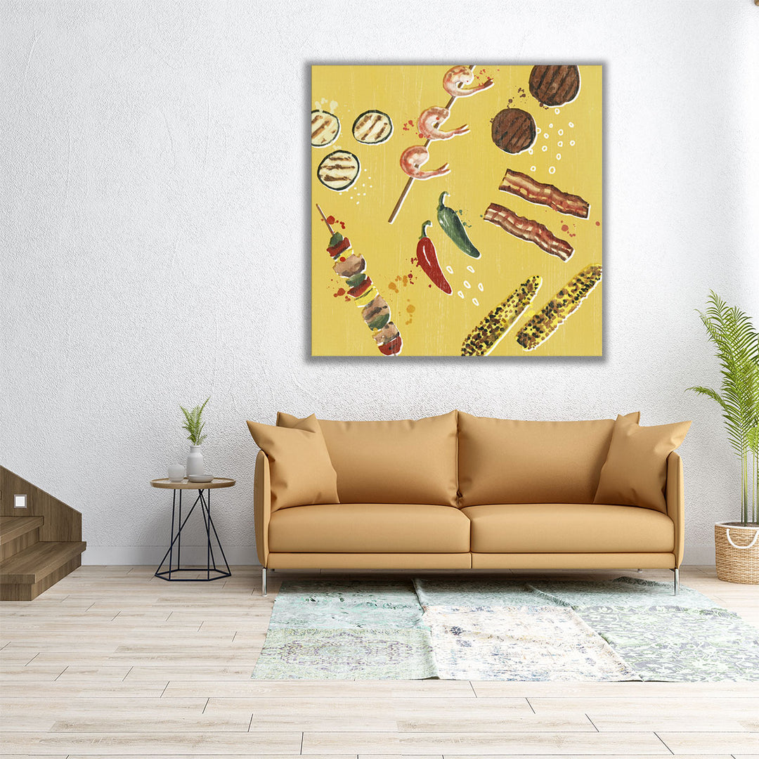 24x24 Canvas Print – vibrant shrimp close-up