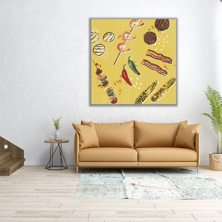 24x24 Canvas Print – vibrant shrimp close-up