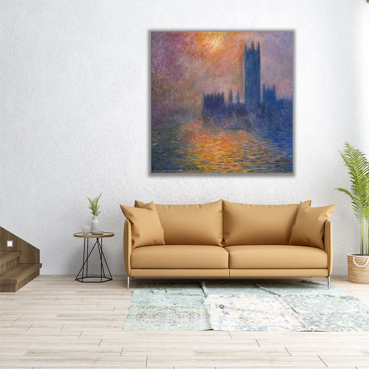 The Houses of Parliament, Sunset, 1904 - Canvas Print Wall Art