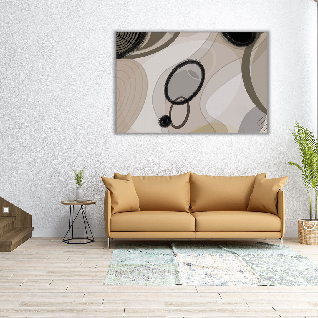 Horizontal neutral canvas print with structure