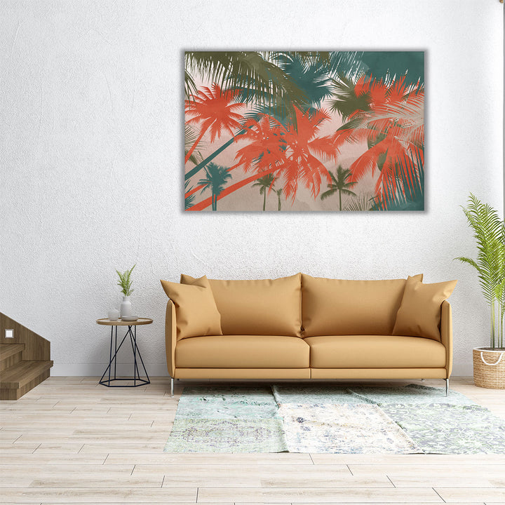 Large Nature Canvas Painting for Hallway botanical scene