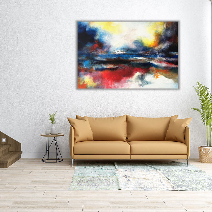 Square abstract canvas for home décor
