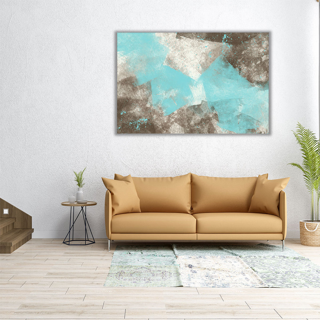 30x20 wrapped canvas blue gray abstract print