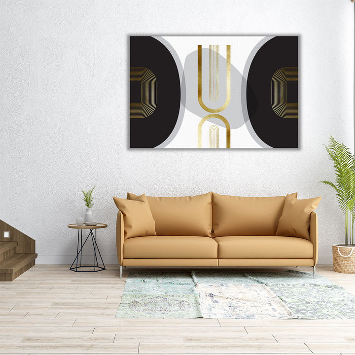 36×24 black white minimalist hallway print