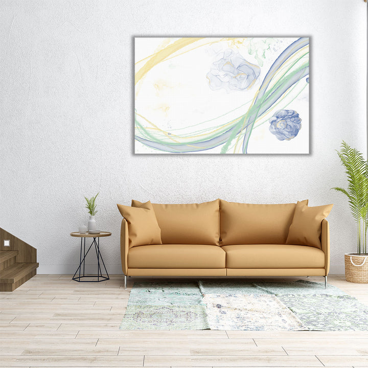 Large abstract white wall art painting
