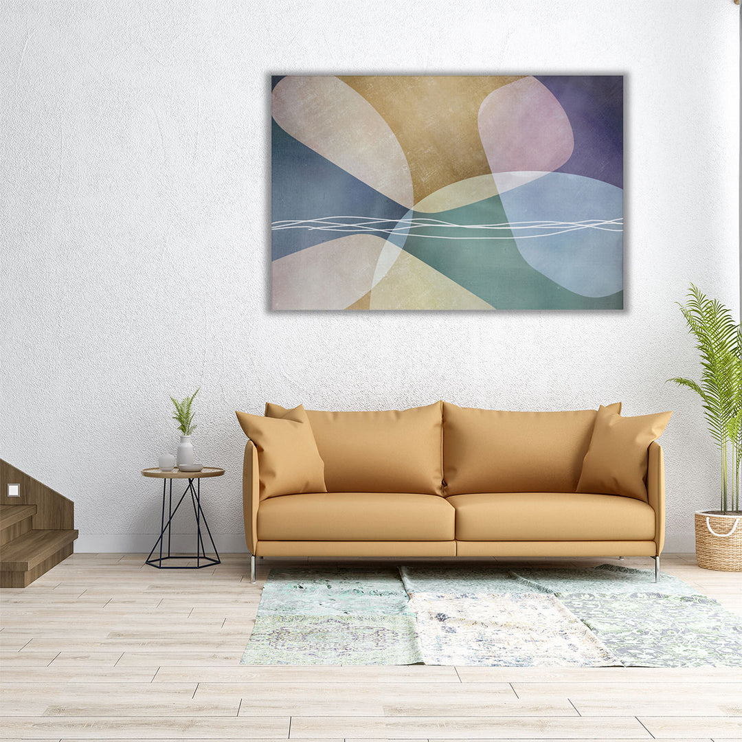24x16 geometric art framed canvas print