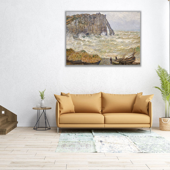 Stormy Sea in Etretat, 1883 - Canvas Print Wall Art