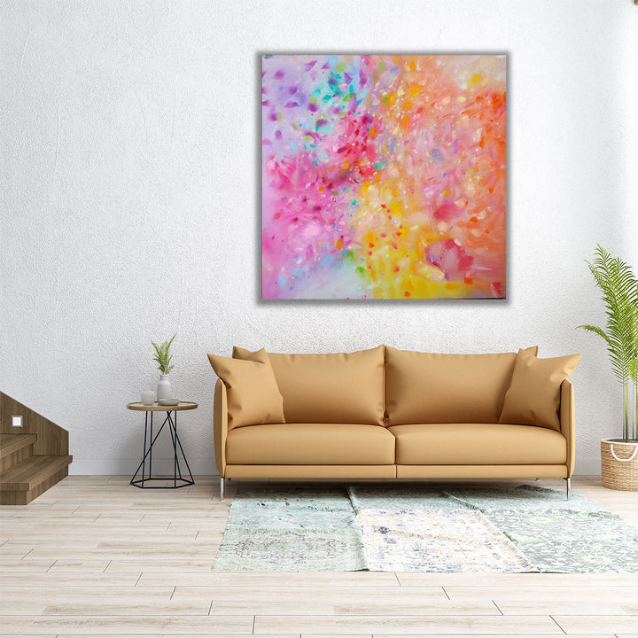 24x24 wrapped canvas vivid abstract scene
