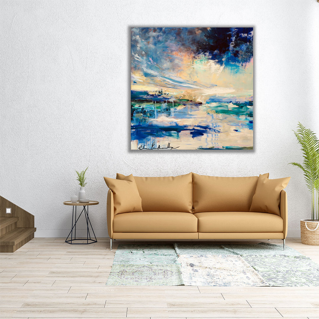 24×24 canvas print serene coastal design
