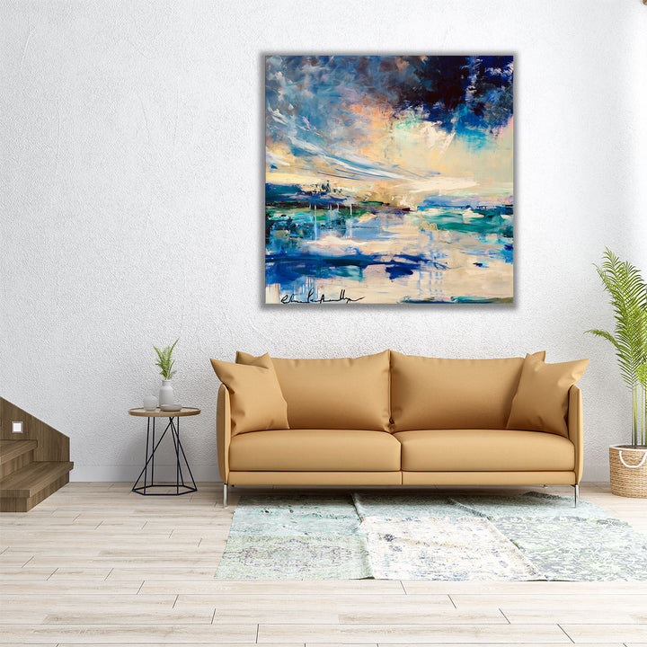 24×24 canvas print serene coastal design