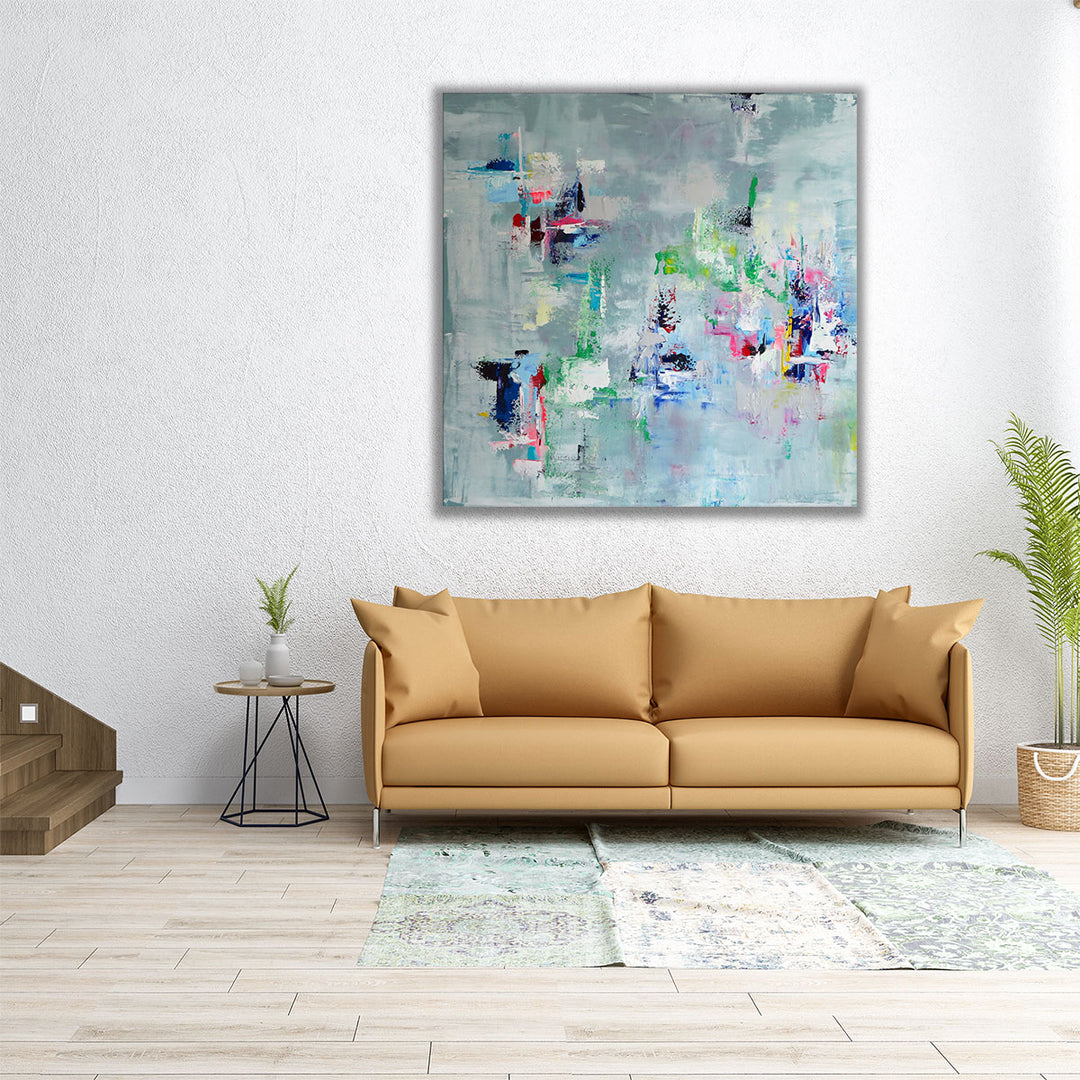 modern entryway art – muted abstract composition