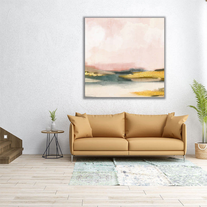 soft pink abstract strokes on white background