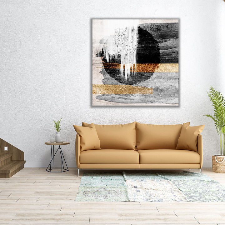 Espresso framed watercolor abstract decor