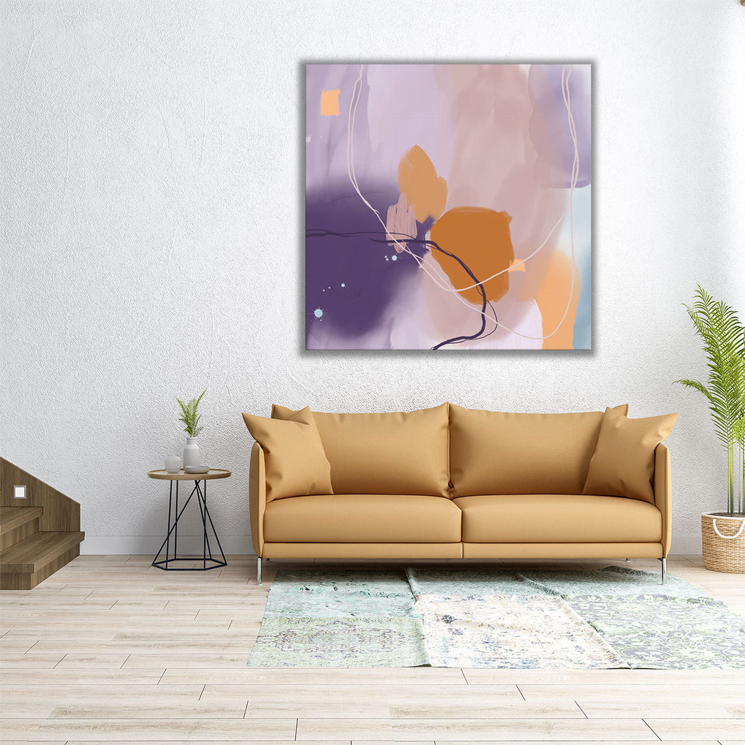 30x30 Abstract Canvas – oversized colorful modern wall art