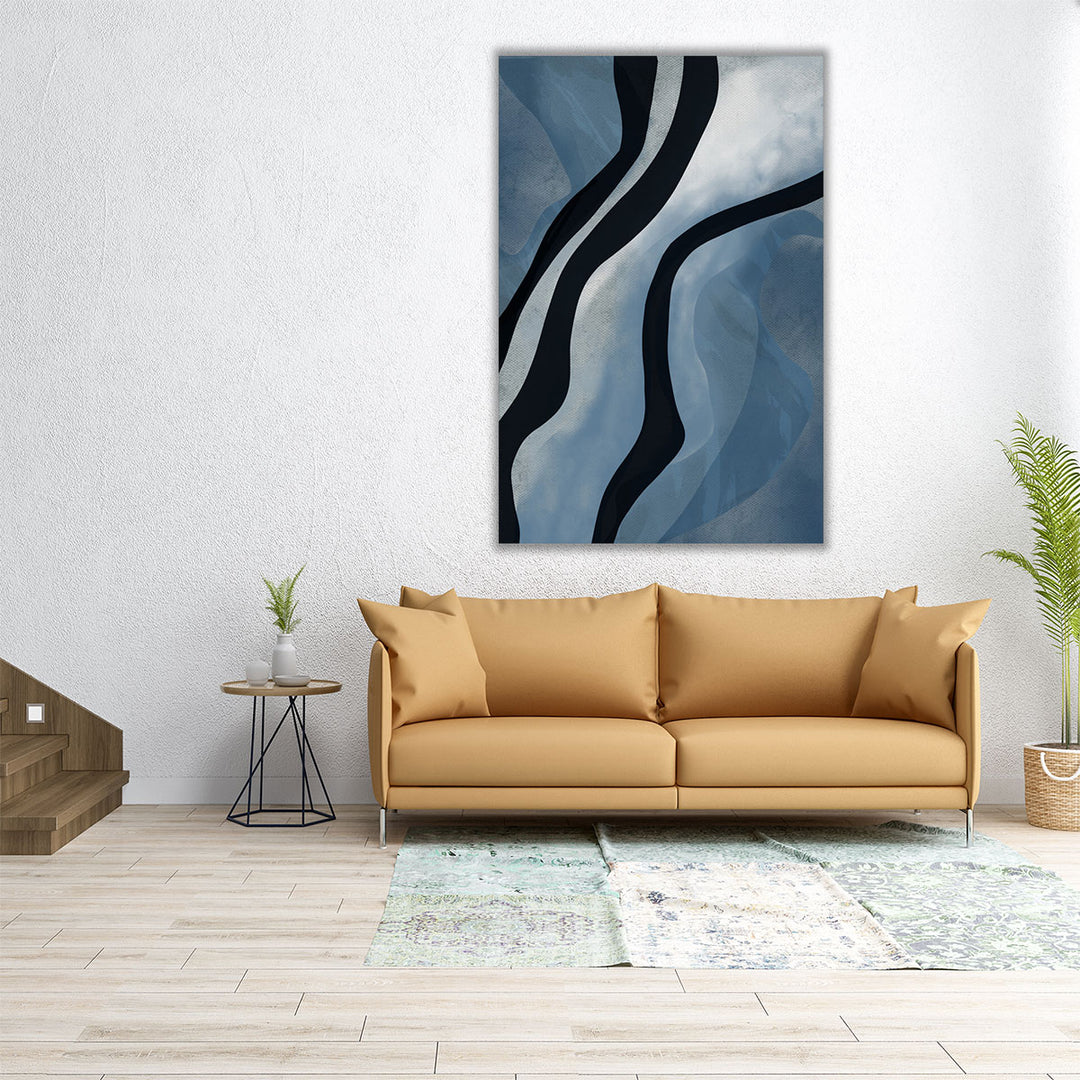 24x36 canvas art blue black modern style