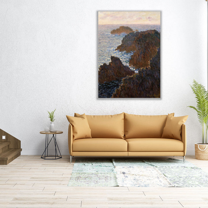 Rocks at Belle-Isle, Port-Domois, 1886 - Canvas Print Wall Art