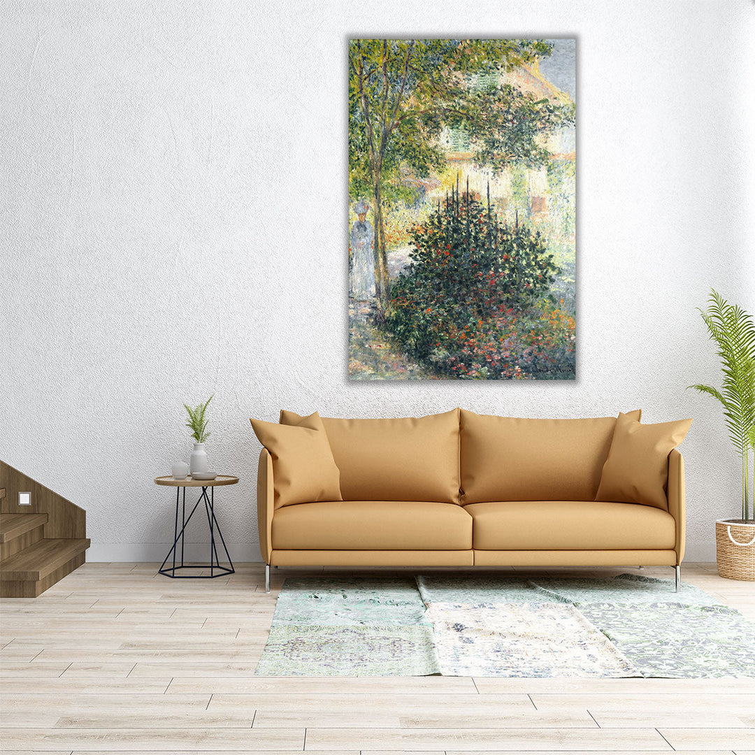 Camille Monet in the Garden at Argenteuil, 1876 - Canvas Print Wall Art