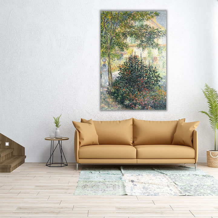 Camille Monet in the Garden at Argenteuil, 1876 - Canvas Print Wall Art