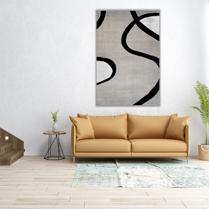 black and white abstract composition
