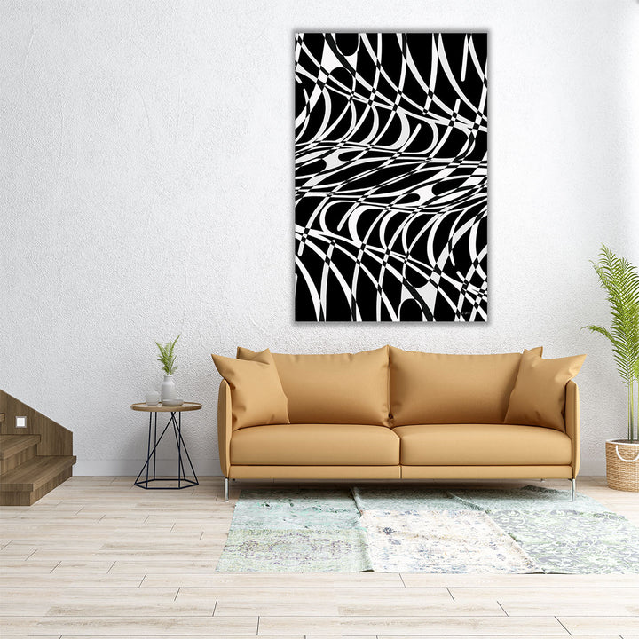 24×36 framed canvas black white print