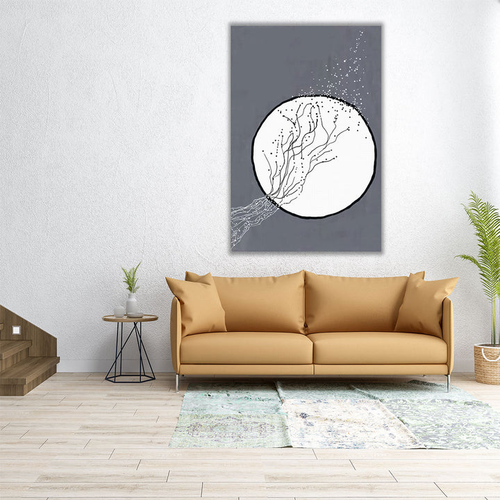 20x30 canvas art lunar phase design