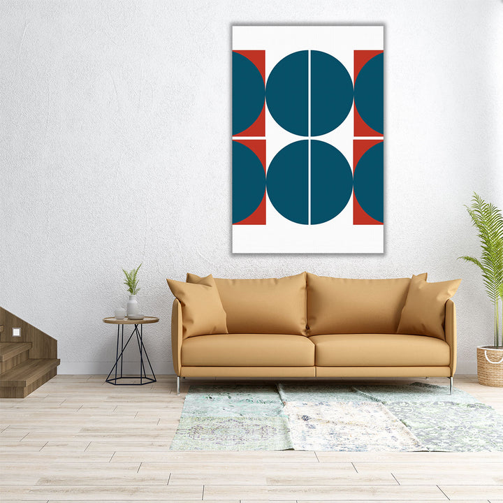 24x36 blue white minimalist canvas print