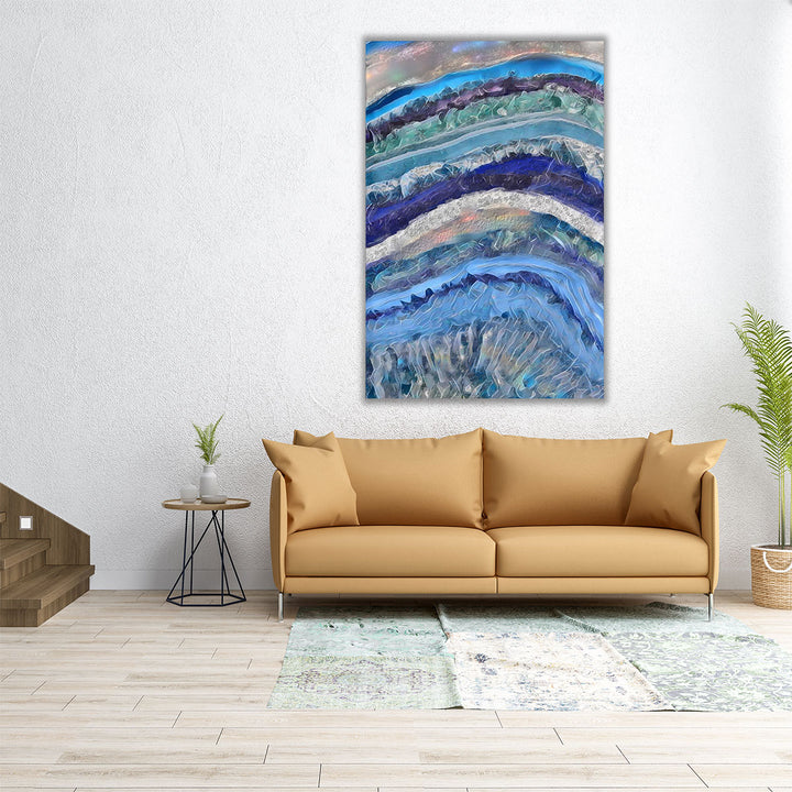 24x36 canvas art blue texture design
