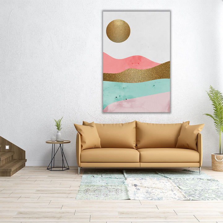 24x36 canvas art pink gold gradient