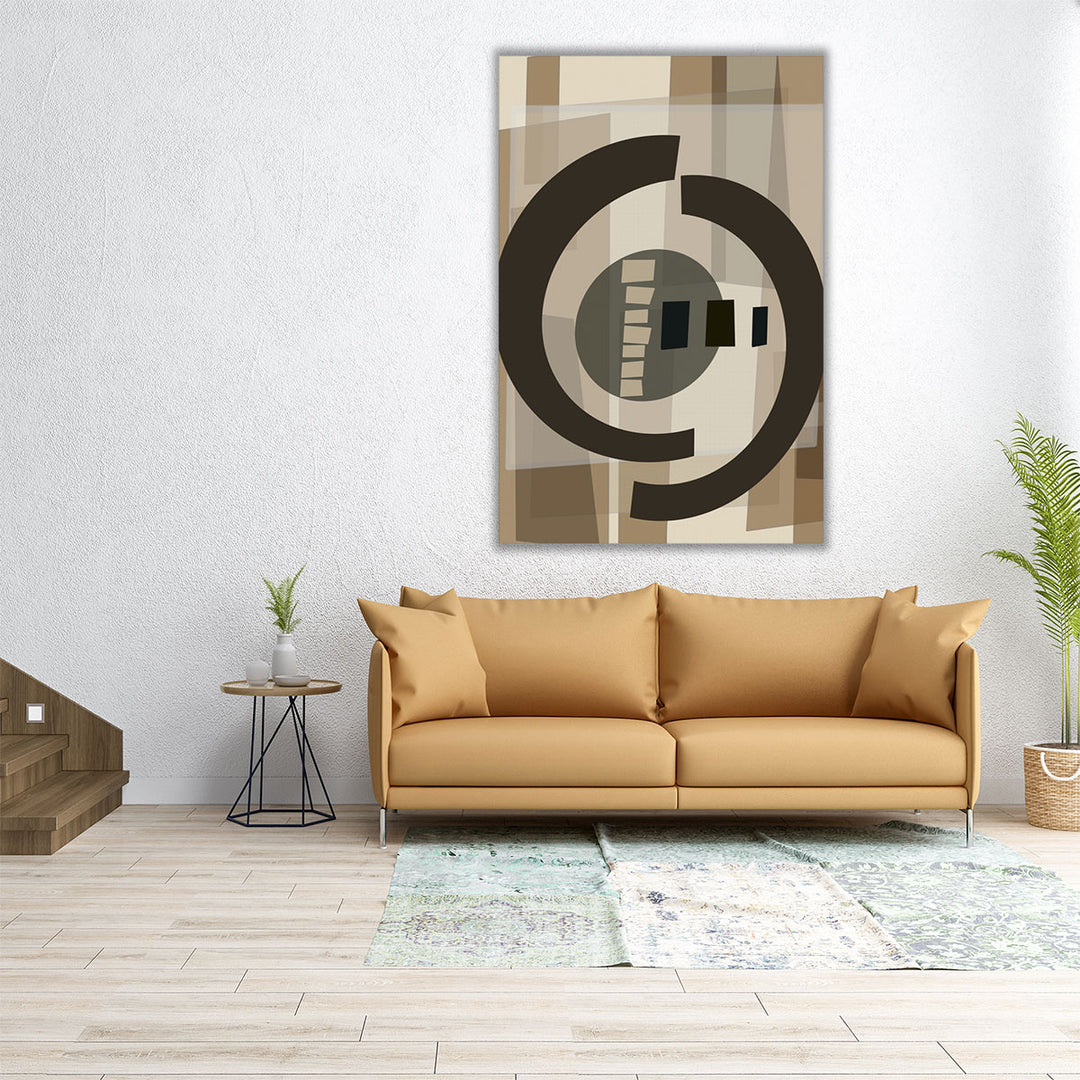 24x36 abstract canvas brown brushwork
