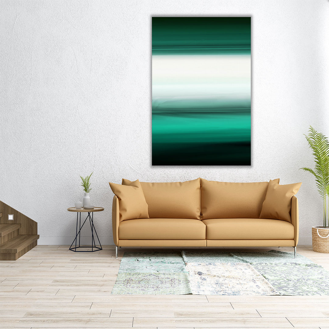 24x16 wrapped canvas vivid green abstract print