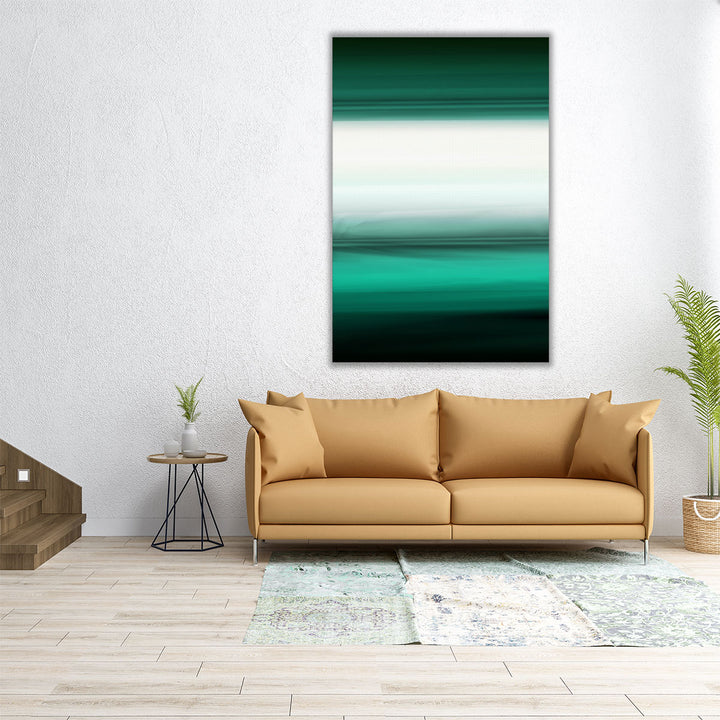 24x16 wrapped canvas vivid green abstract print