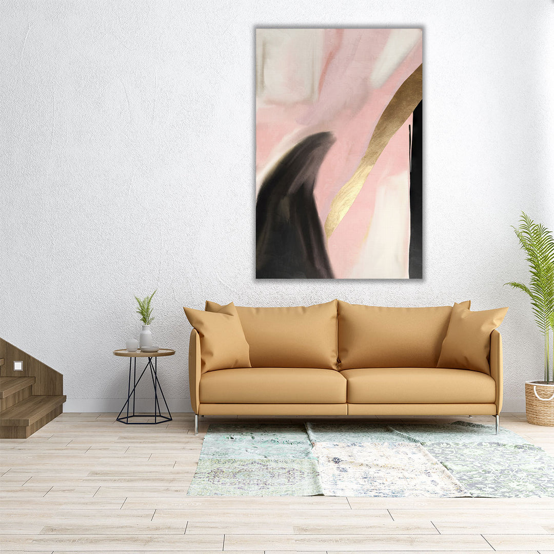pink abstract living room art