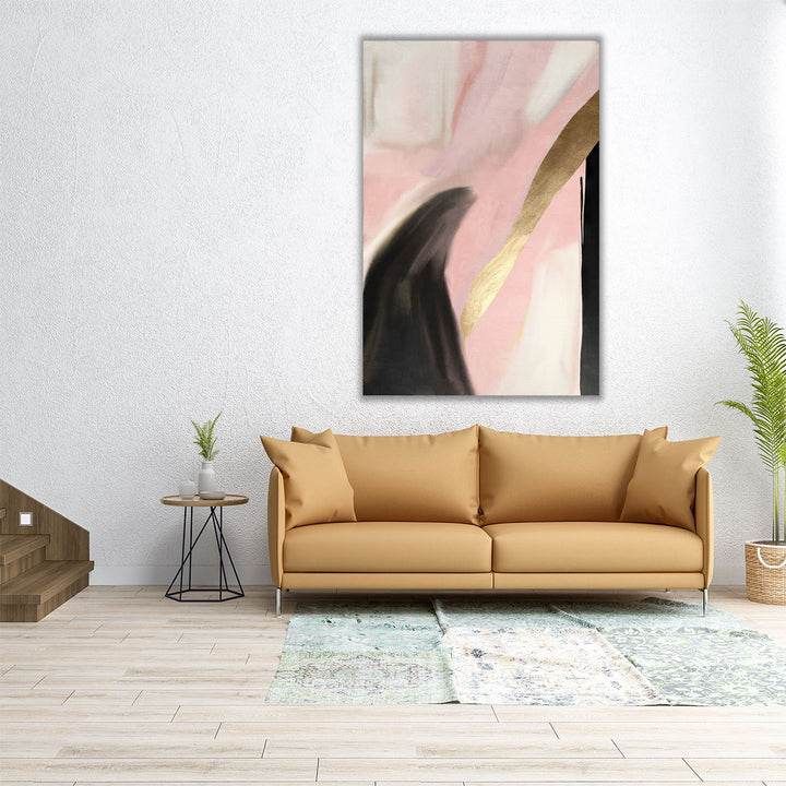 pink abstract living room art