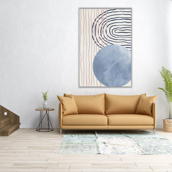 32×48 wrapped canvas watercolor geometric design