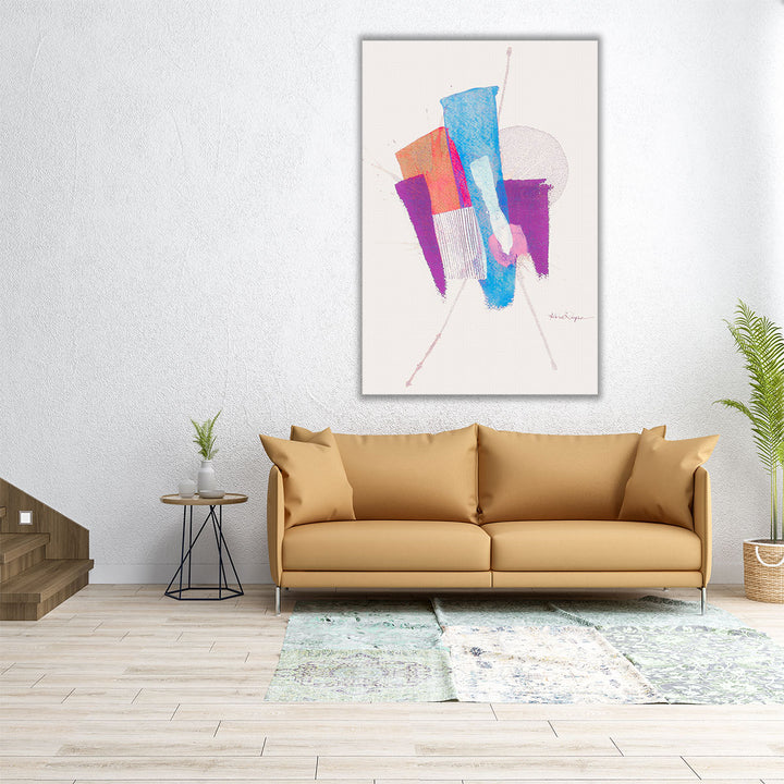 Wrapped canvas 32×48 geometric abstract decor