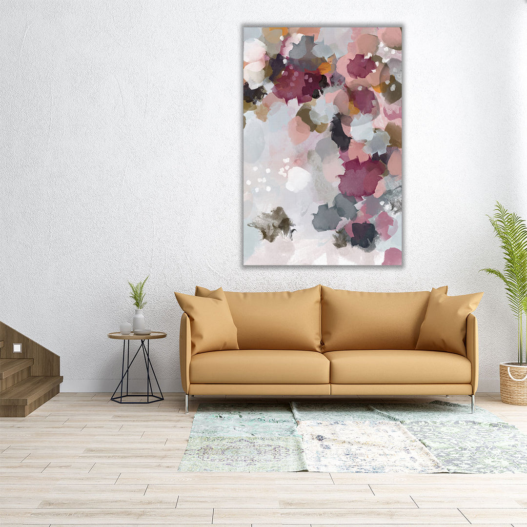 Large watercolor pastel wall art painting