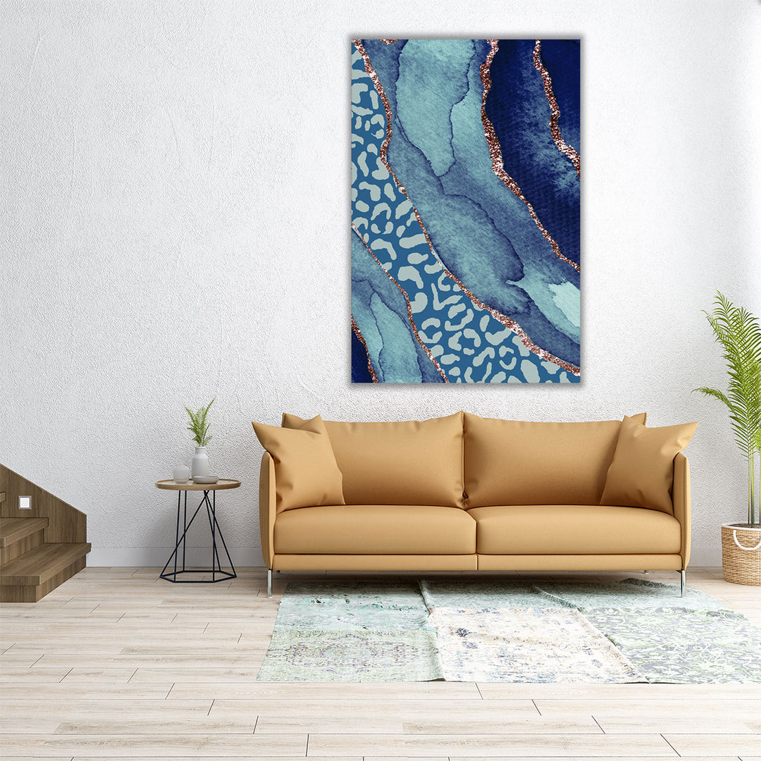 24x36 blue abstract wall art