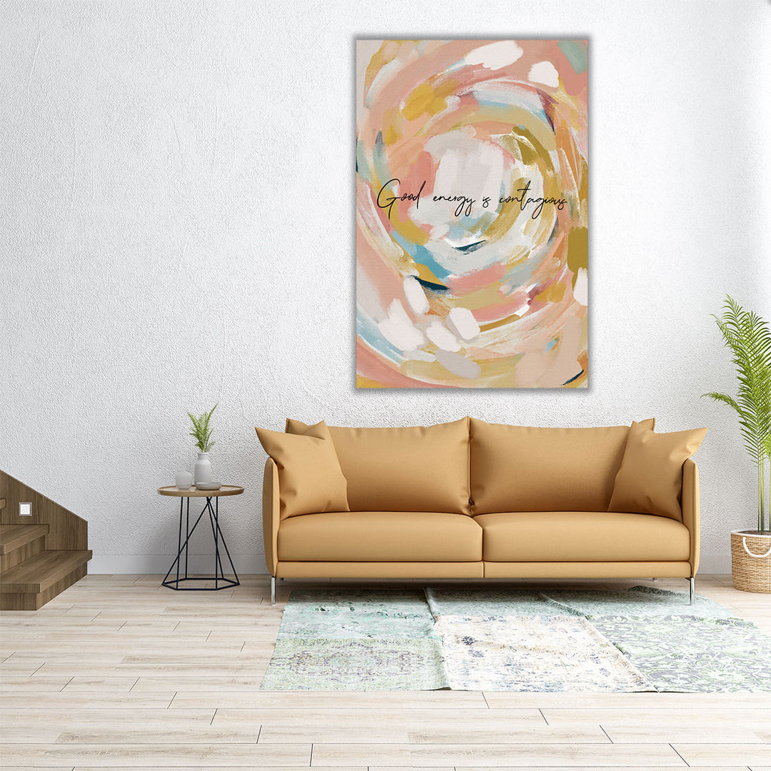 Living room framed canvas abstract typography